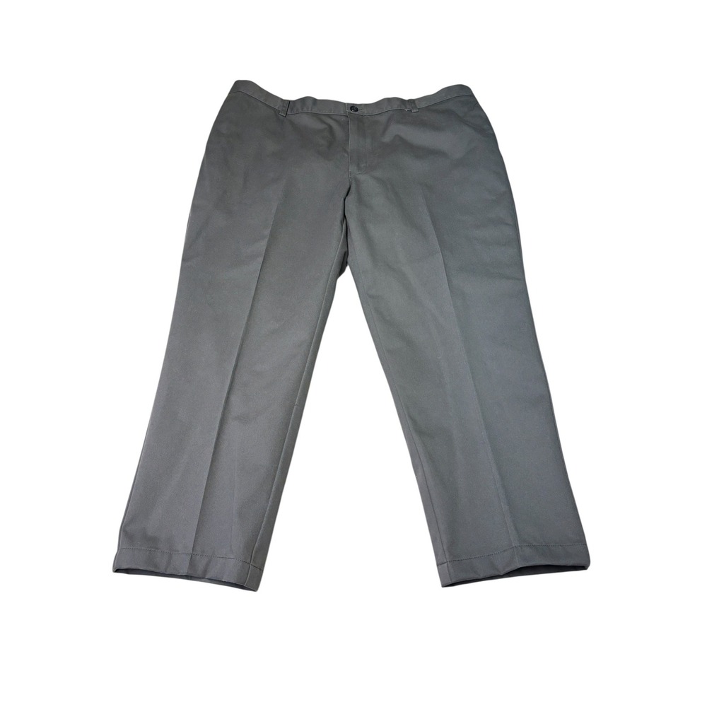 LL Bean Classic Fit Chinos Mens 44x28 Charcoal Gray Cotton Twill Pants 212330